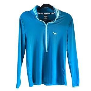 PINK By Victoria’s Secret Blue Active Pullover Half Zip Medium